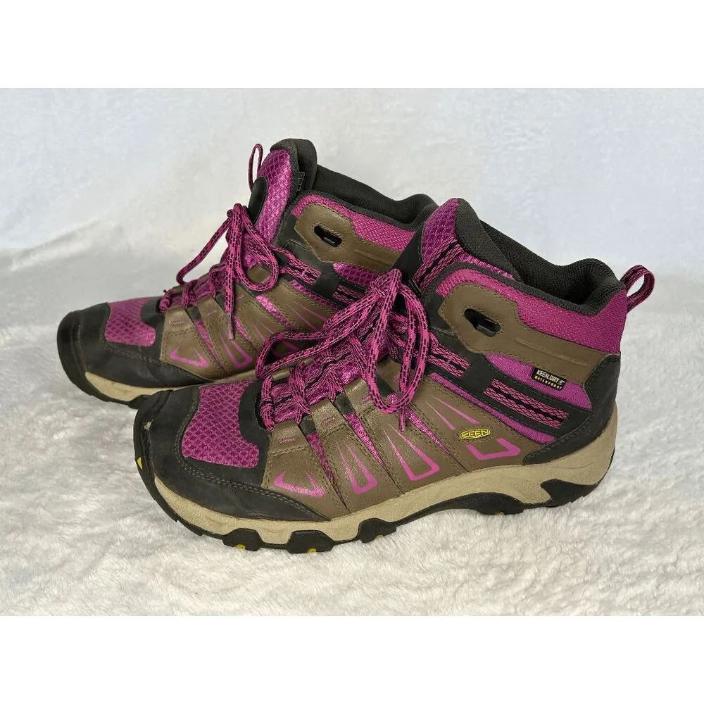 Women's Keen Dry Waterproof Hiking/Trail Boot, Size 11 Brown/Purple Lace Up